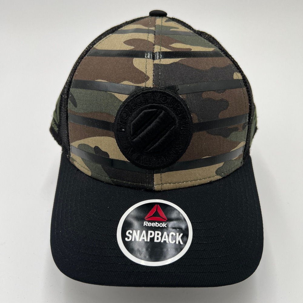 Reebok UFC Snapback Hat Mens‎ Camo Black Mesh Trucker Cap OSFA New NWT